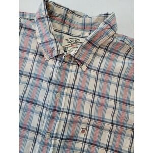 Ralph Lauren Jeans Co Shirt Mens XL Cotton Button‎ Down SS Plaid